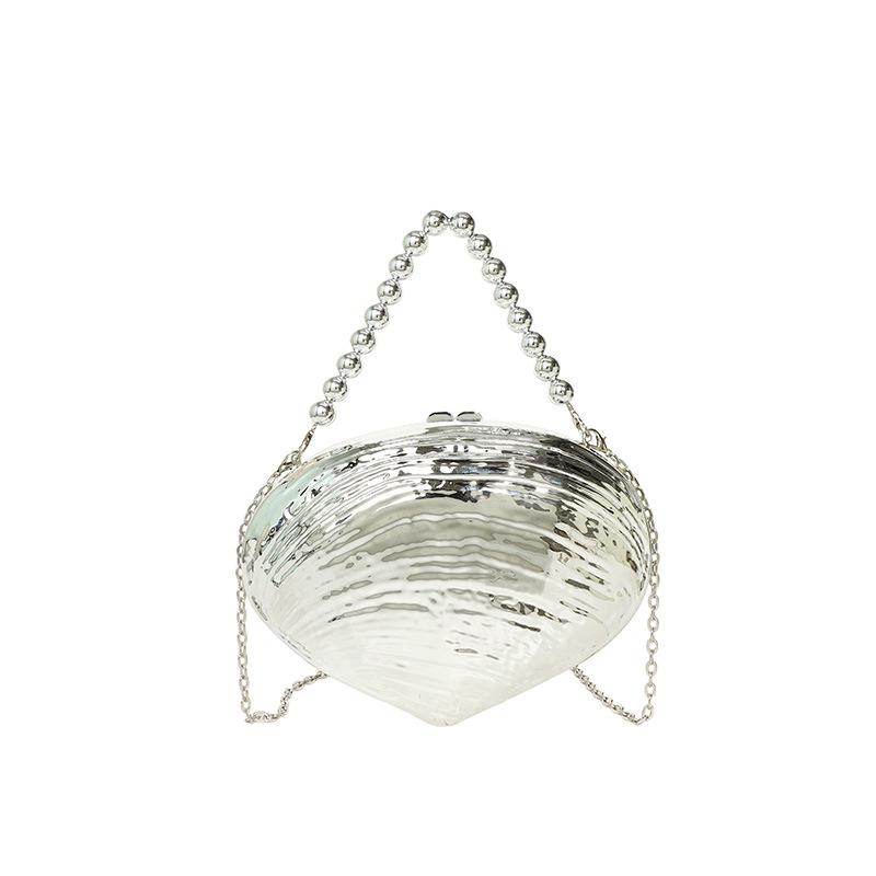 Shell Egg Acrylic Clutch Purses For Women Wedding Candy  Evening Crossbody Bag Marbling Handbags Mini Female  Detachable Chain
