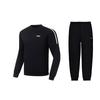 Minimalist Logo Round Neck Long Sleeve Knitted Pullover Sweatshirt Comfortable Fleece Long Pants Casual Sports Suit AWDU915-1+AKLSC99-1