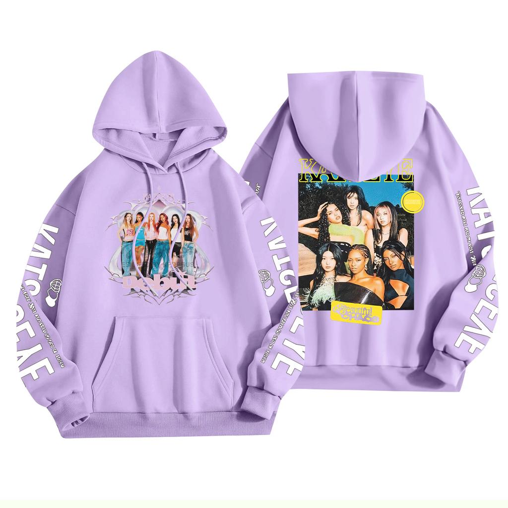 Unisex Fashion Lightweight Long Sleeve Pullover With Pockets Printed Hoodie