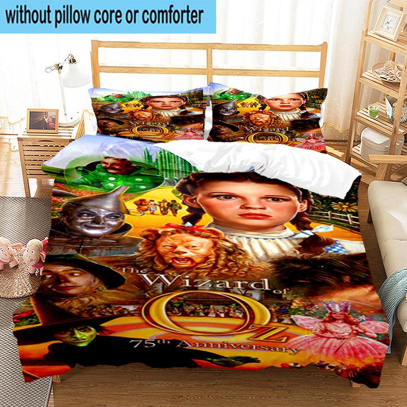 3PCS Wonderful Wizard Adventure 3pcs Bedding,Including 3PCS Duvet Cover And 2pcs Pillowcases Perfect for Christmas,Ideal for Bedroom, Dormitory