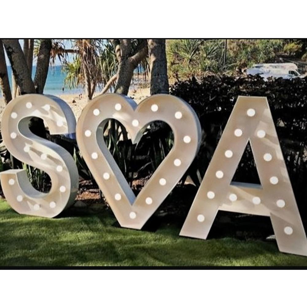 1Pc 73cm Lighting Hollow Heart Frame KT Board Party Decor for Wedding Birthday Home Party Decorating Tool