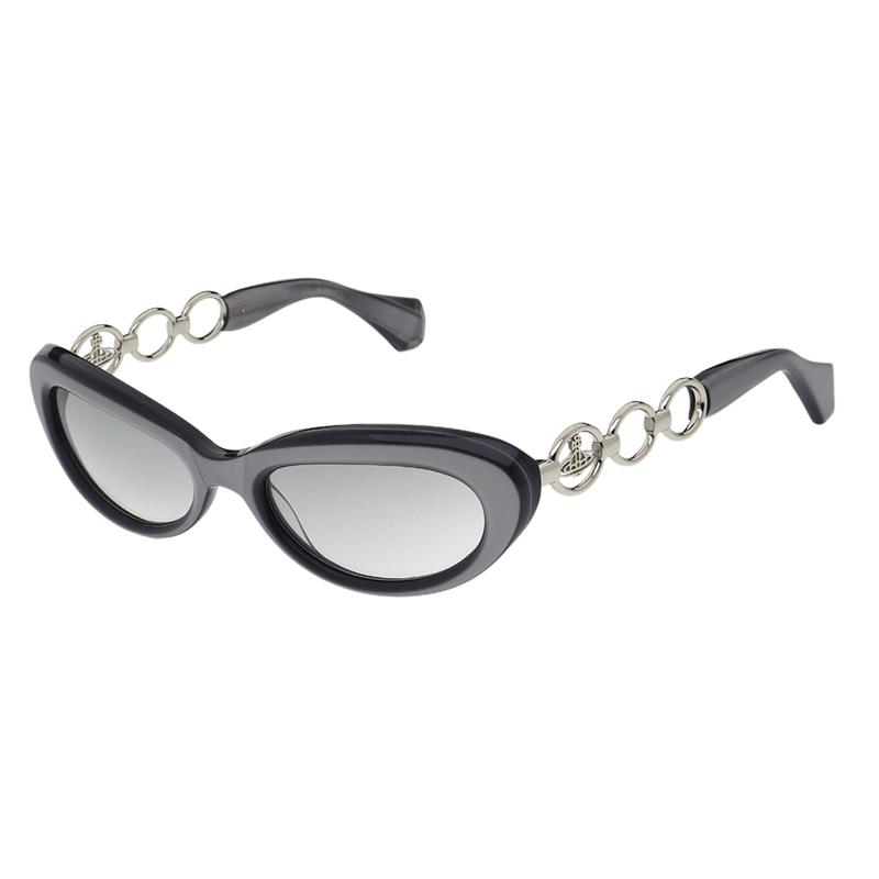 Vivienne Westwood Minimalist Casual Design Oval Sunglasses Women sunglasses Gray VW5093-1-800 55,Gray