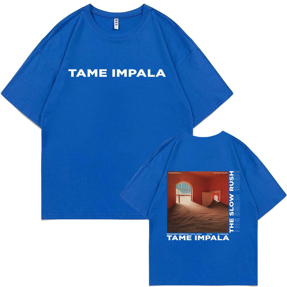 

Tame Impala The Slow Rush Двусторонняя печать Футболка Мужская Повседневная Оверсайз Футболки Унисекс Lndie Поп-музыка Футболка Унисекс Винтажная Футболка S