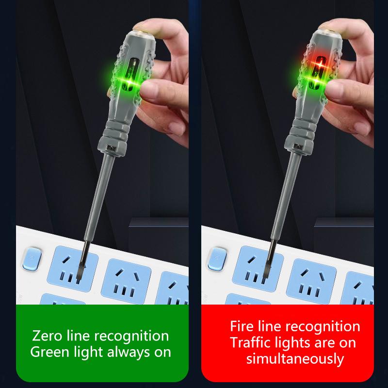 2Pcs Electrician Magnetic Screwdriver Induction Voltage Test Pen Multifunctional Electricians Screwdrivers Hand Tools