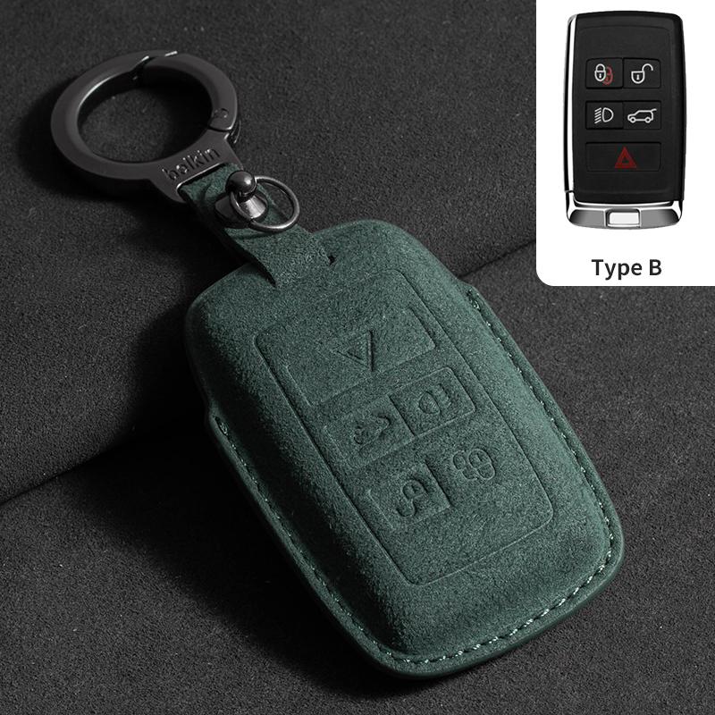 Wildleder Auto Schlüsselhülle Abdeckung Für Land Rover Range Rover Sport Evoque Velar Discovery 5 Sport Auto Schlüssel Schutzhülle Zubehör