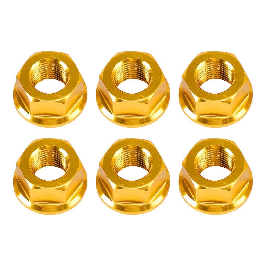 6x Rear Sprocket Nuts M10 x 1 Gold For Ducati 1098 1098S 1098R 1198 S 2007-2011