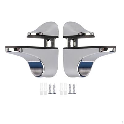 Glass Shelf Bracket for Wood and Glass, Complete Mounting Kit