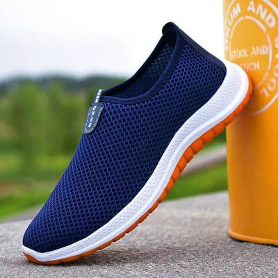 Summer Men's Mesh Shoes Breathable and Light Men's Sports Shoes Soft Sole One Pedal Men's Casual Shoes