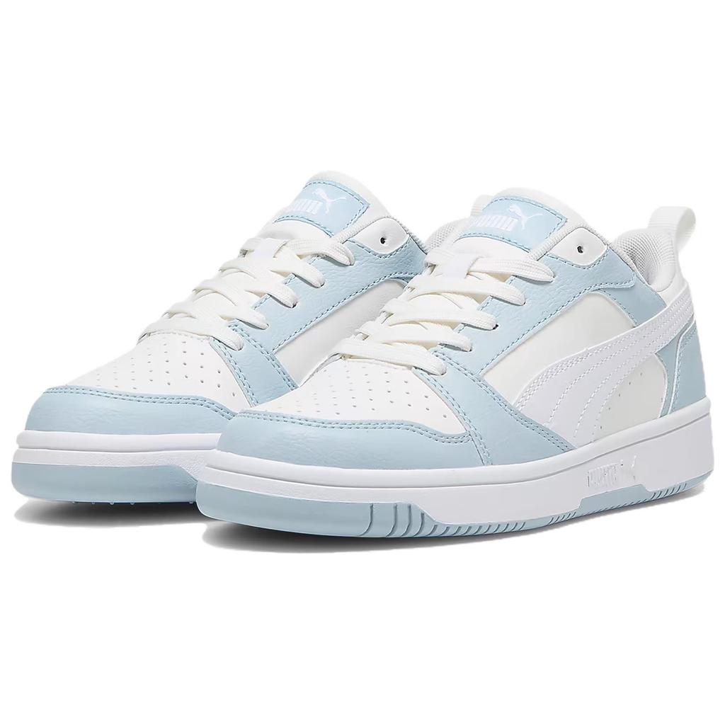 New PUMA Rebound V6 Low Top Skateboard Shoes Unisex Gray White 392328-28