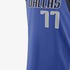 Nike Dallas Mavericks Luka Dončić No. 77 Logo Print Sleeveless Basketball Jersey Men Tops Blue CW3441-485