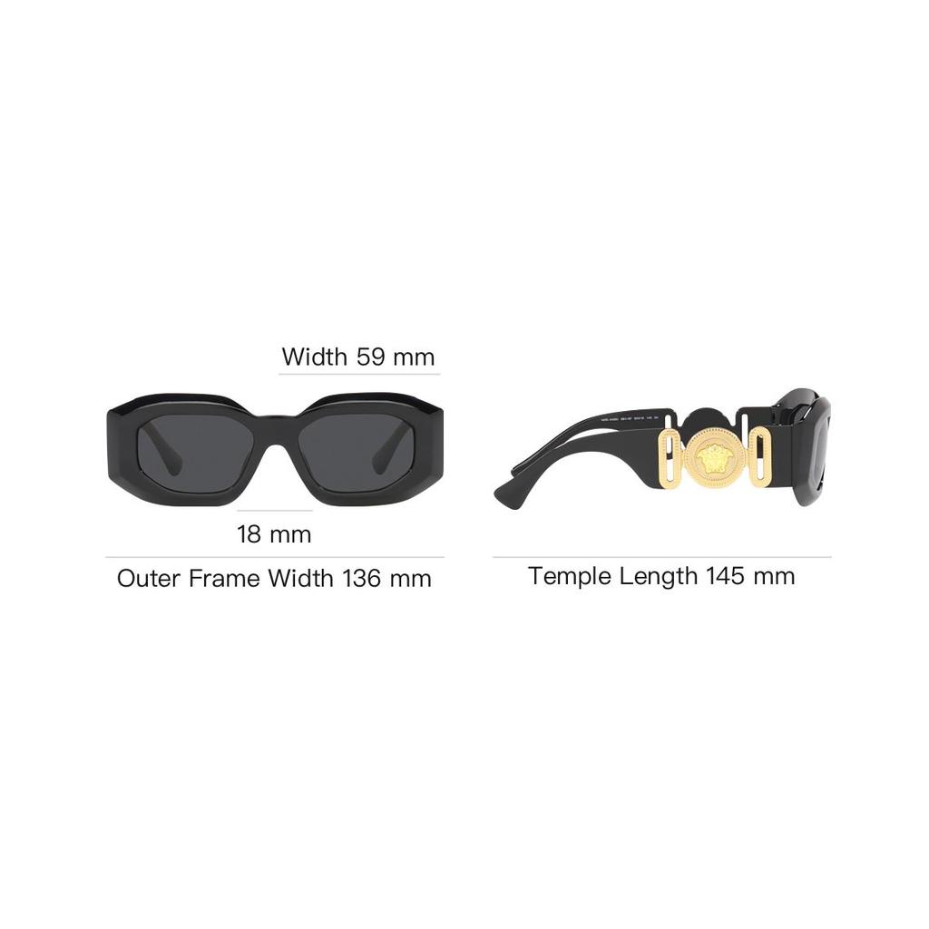 Versace Casual Minimalist Irregular Shape Sunglasses Men Sunglasses VE4425UGB187