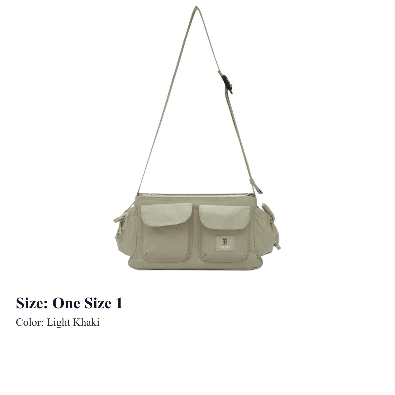 MLB Basic Boston Red Sox Polyester Backpack Underarm Crossbody Bag Shoulder Bag Regular Unisex Khaki 3ACRB035N-43SAS One Size 1