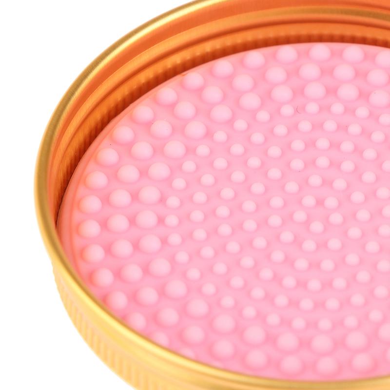2In1 Silicone Makeup Brush Cleaner Soap Pad Washing Scrubber Board Cleaner Bowl
