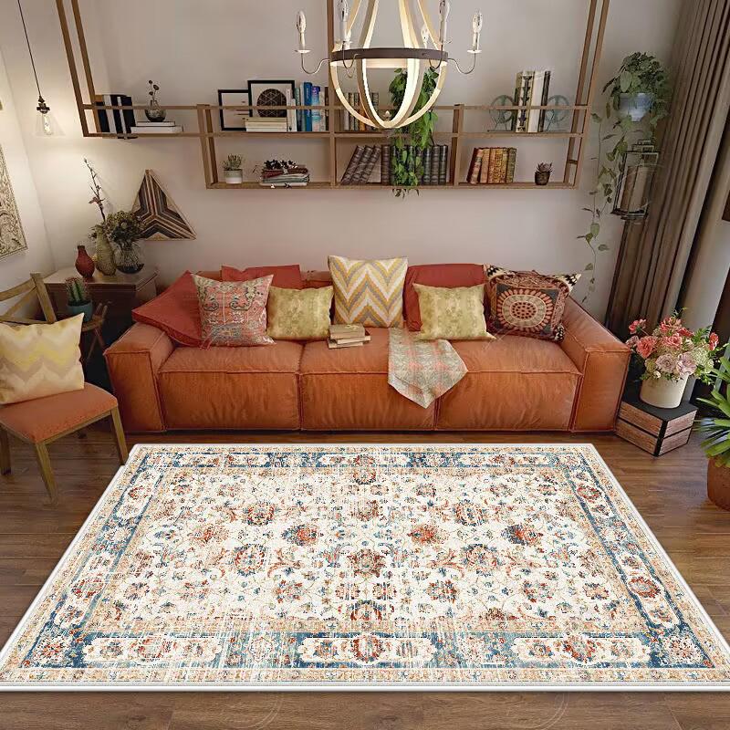 Böhmisch Große Größe Rutschfest Dekoration Zuhause Wohnzimmer Teppich Weich Faltbar Raumdeko Schlafzimmer Teppich Einfache Reinigung Sofa Tischmatte