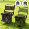 Multifunctional Portable Folding Camping Chair, Lightweight Backrest Chair With Storage Bag, Compact Outdoor Folding Seat With Strong Load-Bearing