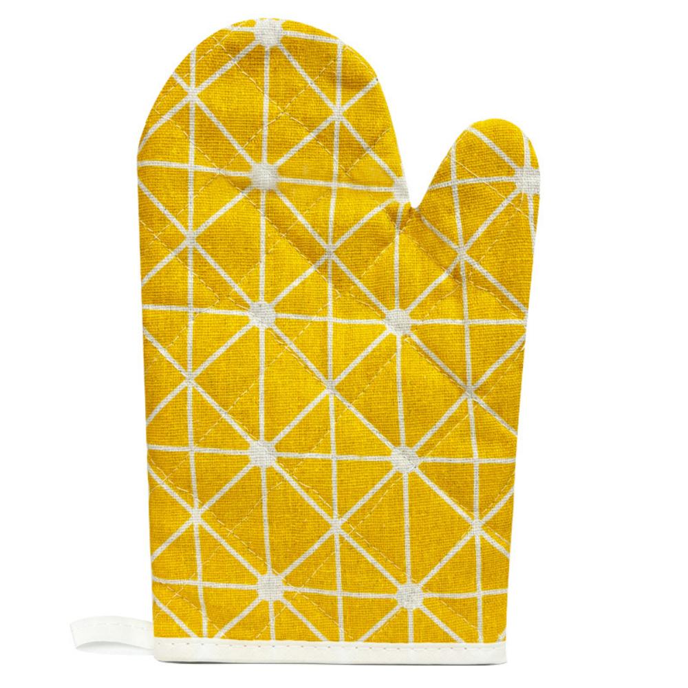 Heat Resistant Checkered Oven Mitt – Durable Anti-Scalding Kitchen Glove for Microwave, Baking, and Cooking