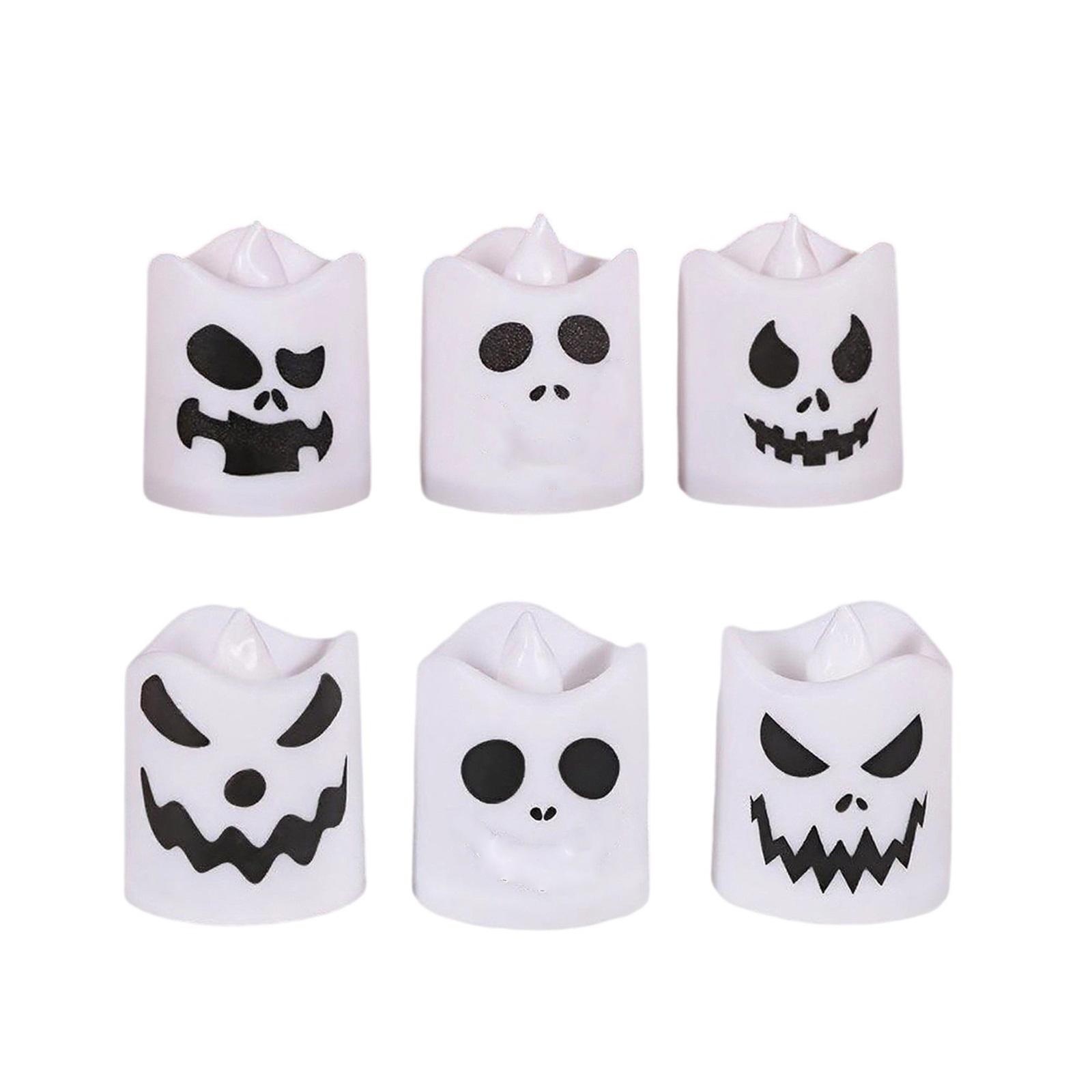 

Креативные электронные свечи на Хэллоуин, светодиодные, атмосфера ужаса, украшения для вечеринки, фестивальное украшение комнаты для создания атмосферы One Size