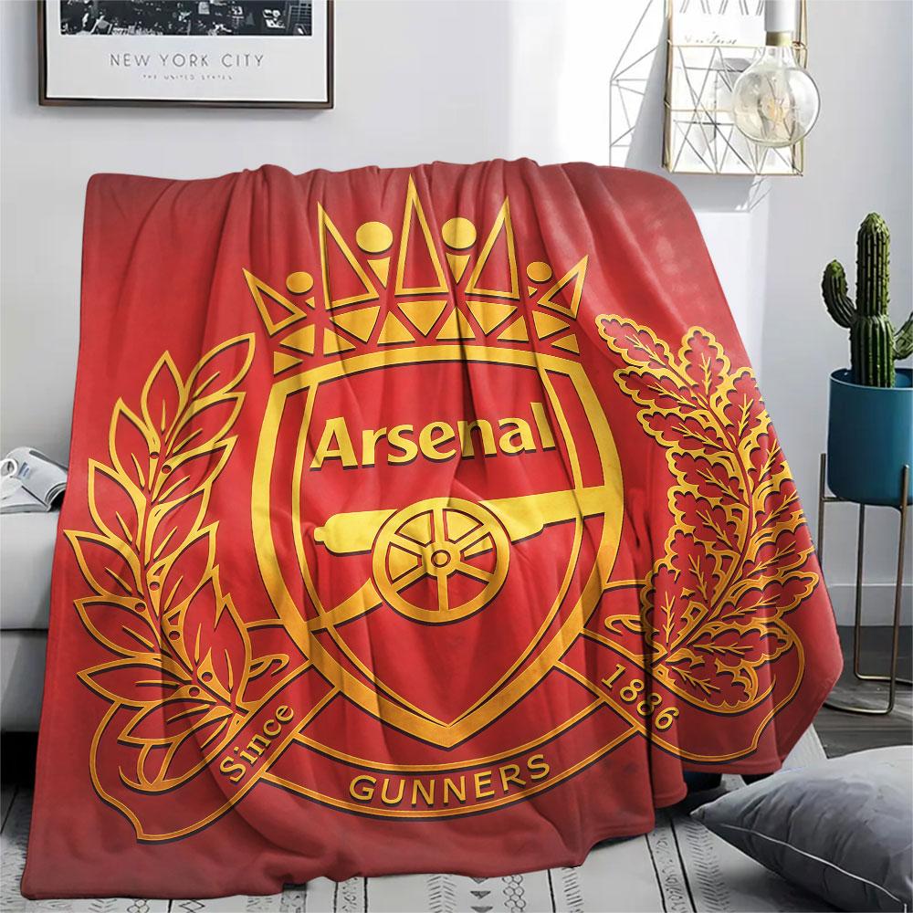 1PC Arsenal F Patterned Flannel Blanket Suitable For All Seasons for Home Decor Warmth and Comfort Gifts Holiday Present
