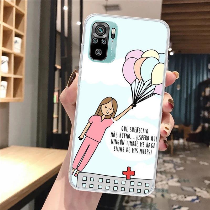 Lékařská sestra Lékař Měkký kryt na telefon Pro Xiaomi Redmi Note 12 12S 13 14 11 11S 10 Pro 10S 11T 11E Plus 14Pro Vzorovaný kryt Poznámka