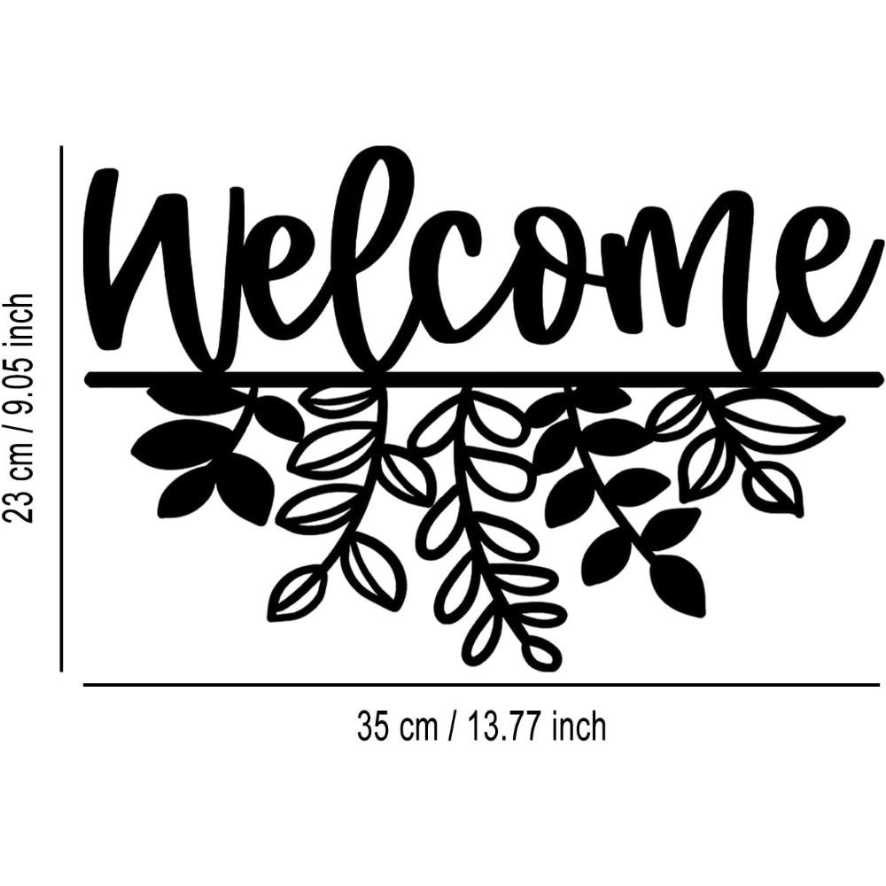 Черное металлическое цветочное настенное искусство, Декор для дома в стиле кантри для гостиной, крыльца, входной двери