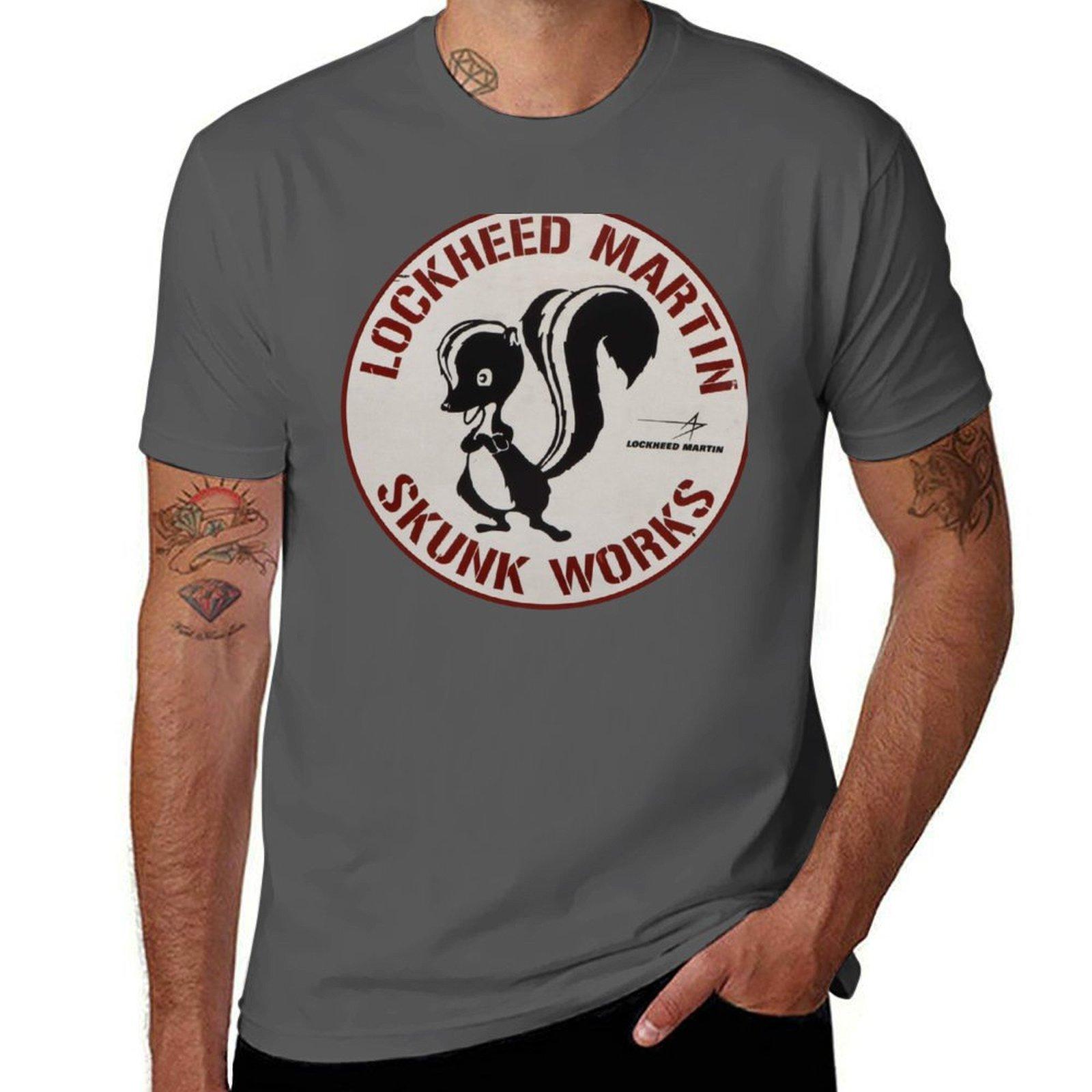 

SKUNK WORKS T-Shirt cotton t shirts man 100% t shirts for man graphic tees t shirt personalised T-Shirt 4XL