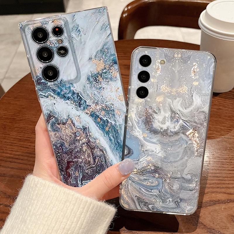Luxury Marble Pattern Phone Case For Samsung Galaxy S26 S25 S24 S23 Ultra S22 S26 Plus S24 S21 FE S25 Edge Clear TPU Soft Cover