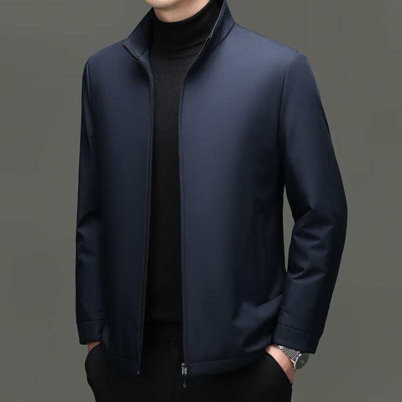 Firstview Men's Stand Collar Lamb Wool Lined Cotton Jacket