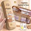 Capybara Cartoon Pencil Case - Large Capacity for First Grade Students, Boys' & Girls' Style