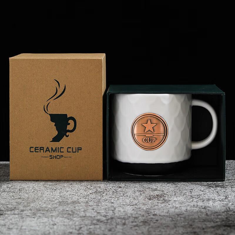 Chaxun Fish Scale Ceramic Coffee Mug with Gift Box