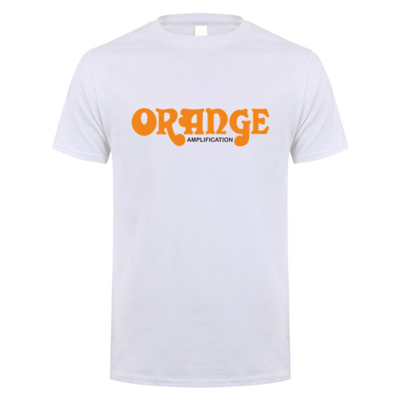 The British Guitar Amps Orange T Shirts Unisex Casual Short Sleeve Mans Cool Cotton Orange AMP Tshirt