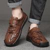 Men's Retro Casual Shoes Large Size Genuine Leather Handmade Casual Shoes Light Shoes