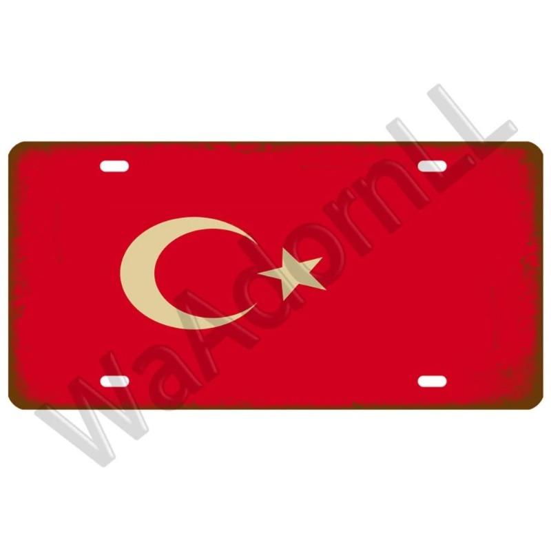 Retro Car 2D Metal Sign, Aluminum Wall Decor 15x30cm