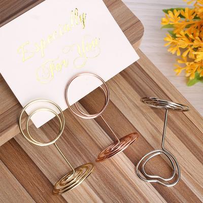 Pinza de Papel para Escritorio de Moda Forma de Corazón Suministros de Boda Soporte para Números Pinzas para Fotos Soporte Pinzas Portatarjetas