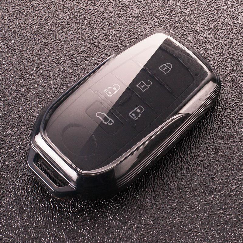 

Transparent Black Tpu For Toyota Rav4 Highland Coralla Hilux Fortuner Land Cruiser Camry Crown Remote Car Key Case Fob Holder