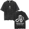 Washed Vintage Rock Band Deftones Private Music Tour  Tshirt Men Women Fashion Casual Oversized T Shirts Streetwear Unisex