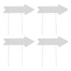 Blank Arrow Signs with Stakes Double Side Water Proof Directional Signs for Wedding Party Decor