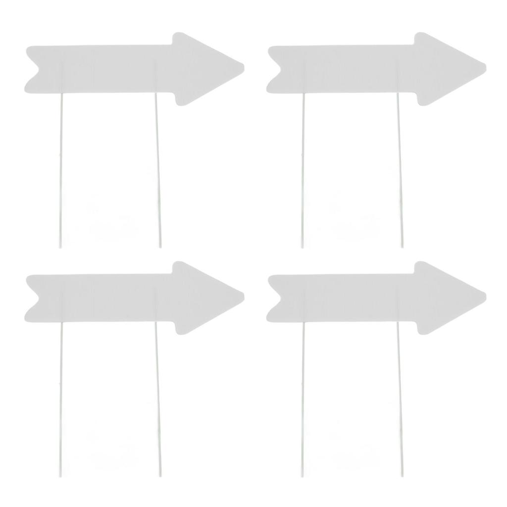 Blank Arrow Signs with Stakes Double Side Water Proof Directional Signs for Wedding Party Decor