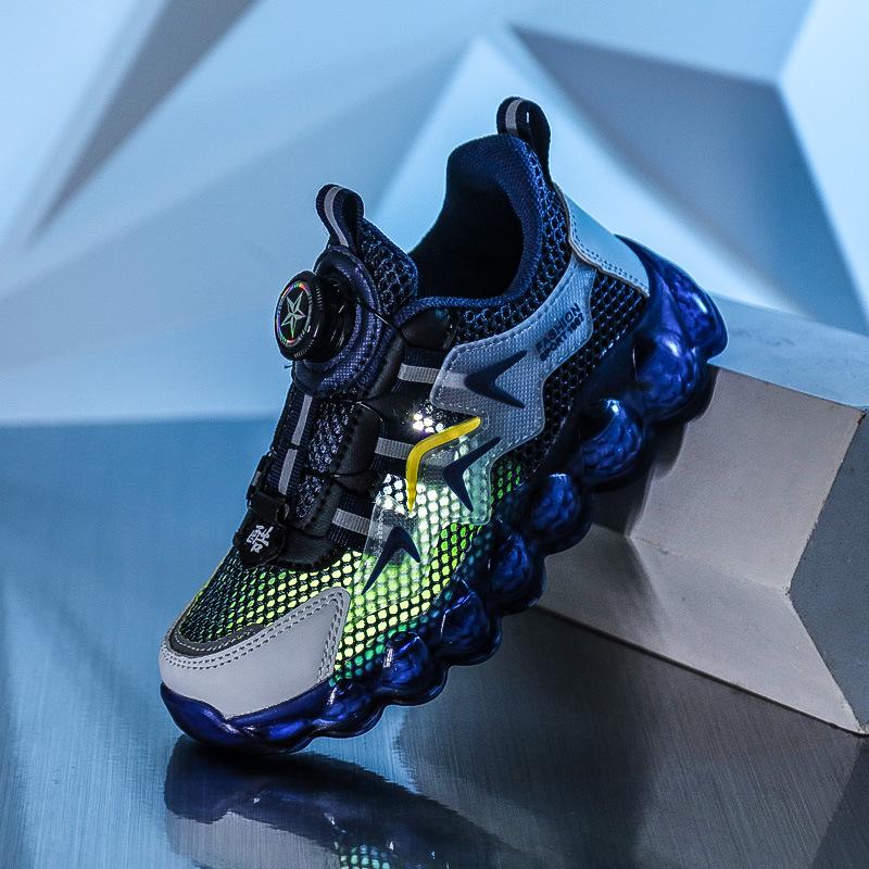 Children's Sports Shoes 2025 Mesh Breathable Middle and Large Children's Casual Shoes Elementary School Shoes Soft Bottom Running Shoes