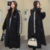 2025 new winter Korean version of loose mid-length down padded jacket, women's thickened padded jacket, over-the-knee cotton jacket, bread jacket
