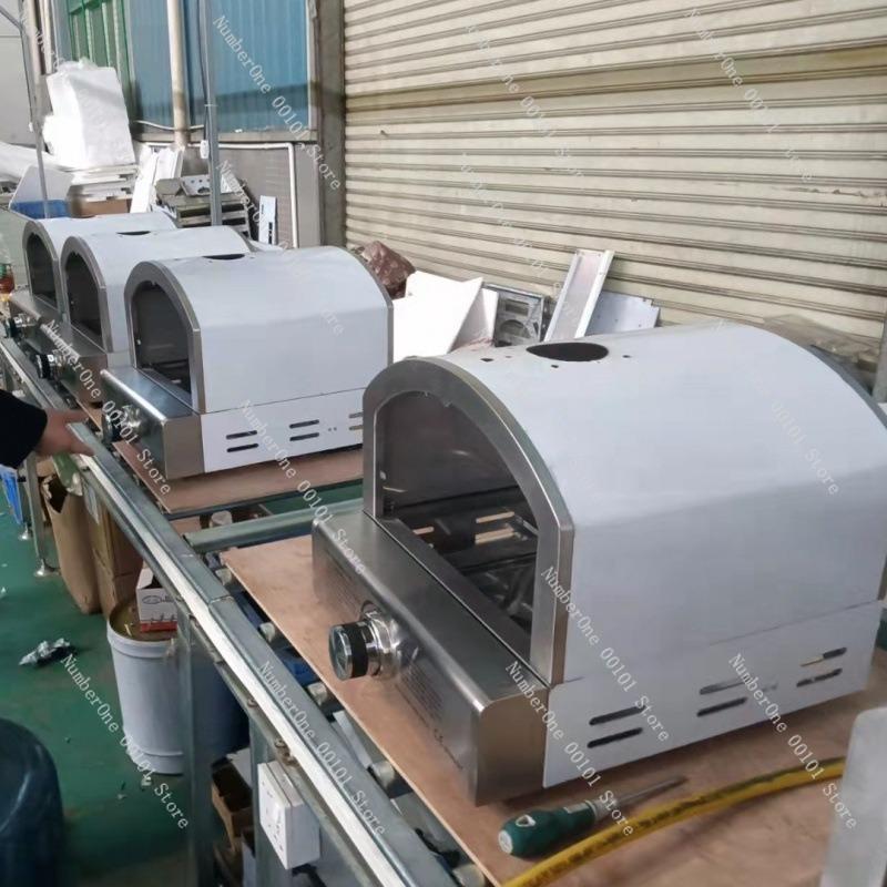 Commercial Gas Pizza Oven with Fully Automatic Toaster, Double-Sided Baking Stand, Desktop Constant Temperature Heating