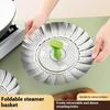 9/11Inch Stainless Steel Lotus Steaming Tray Folding Food Steamer Vegetable Fruit Food Basket Mesh Steamer Rack Cooking Cookware