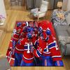 Montreal Canadiens Flannel Printed Carpet, Home Sofa Decoration for Living Room & Bedroom, Non‑Slip Play Flannel Floor Mat for Game Room