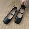 Fashion 2025 New Fashion Ankle Strap Ladies Mary Janes Flats Shoes Soft Female Square Toe Footwear Shallow Women Flats Lolita Shoes lady