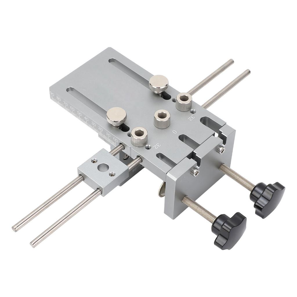 Set de dibluri 3 în 1, din aliaj de aluminiu, instrument de localizare a îmbinărilor, perforator de dibluri, pentru prelucrarea lemnului