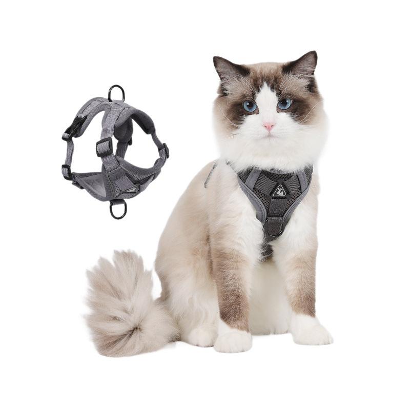New cat leash vest type pet chest strap reflective and breathable anti-break free small dog walking cat leash