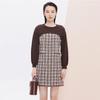 Retro Knitted Plaid A-Line Skirt JMFGL277