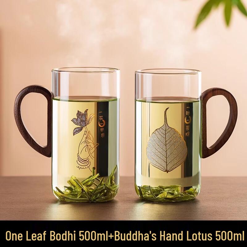 Wu Tuo Heat-Resistant Glass Tea Cup with Handle