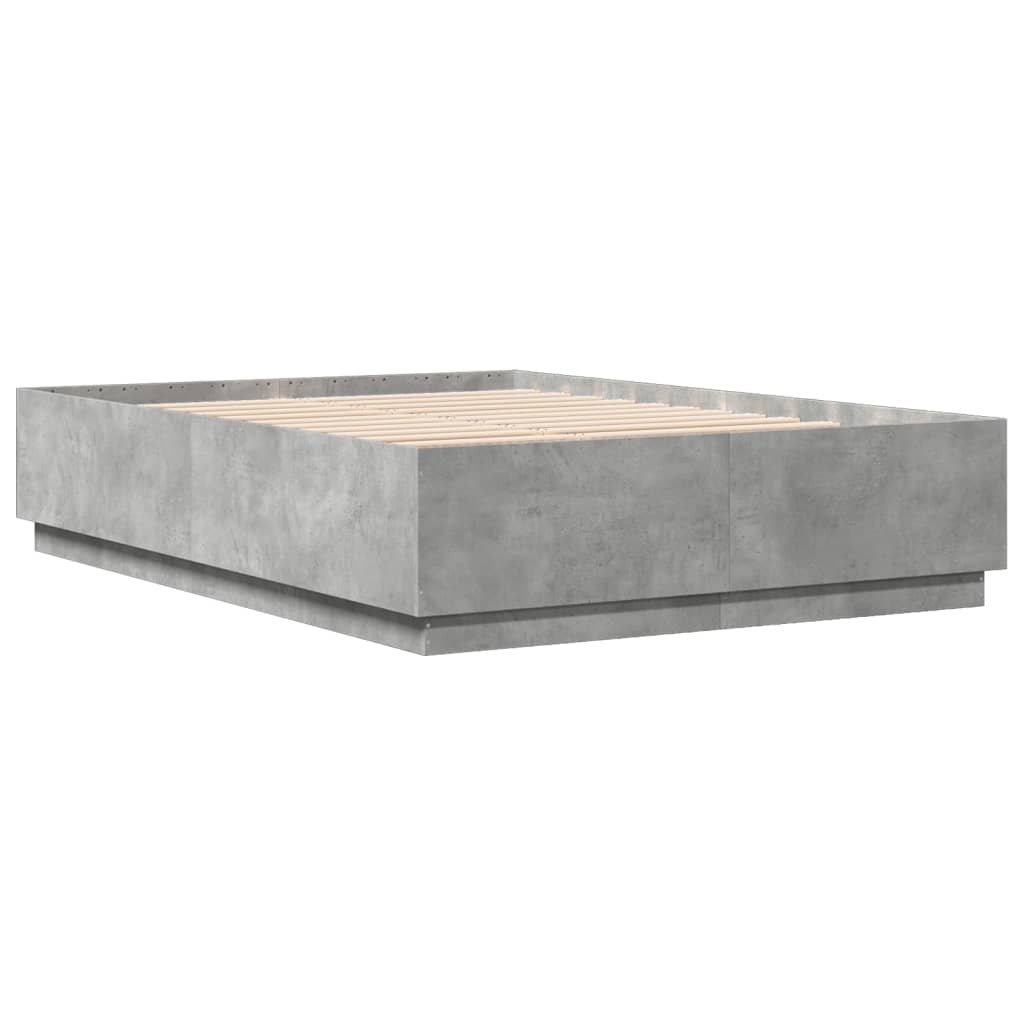 Bed Frame Concrete Grey 120x200 cm Engineered Wood