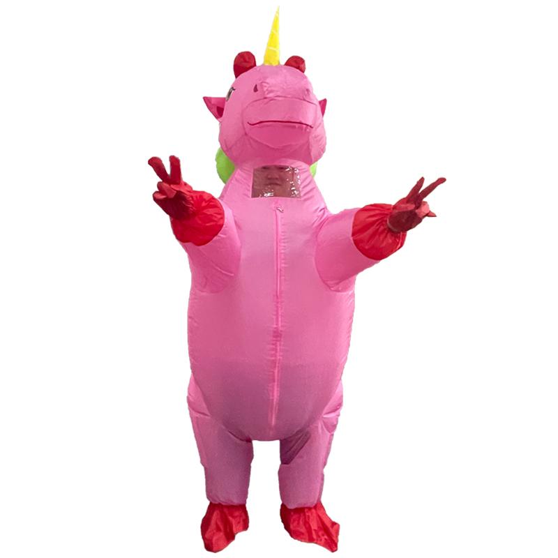 Kids Adult  Cute Unicorn Inflatable Costume Anime Suits Mascot Halloween Party Cosplay Costumes for Man Woman Boys Girls