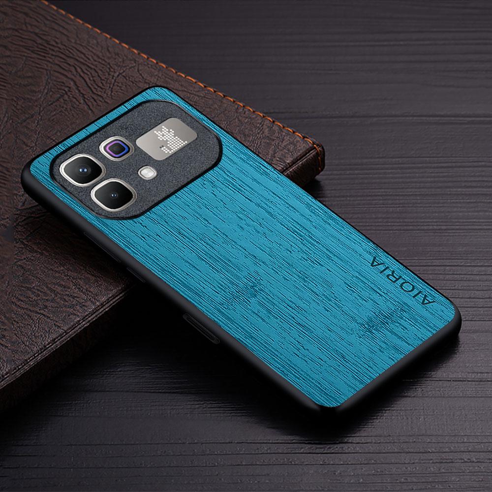 Case for Infinix Note 60 Pro Note 50 50x Pro 4G Straight Wood Grain PU Leather Phone Cover Funda for Infinix Note 60 Pro Case